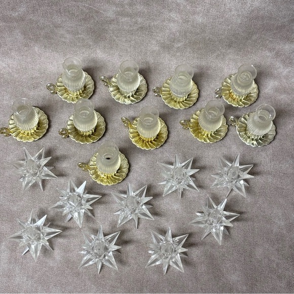 Vtg. 19pcs - Lamp Light Covers & Stars Mix - Clear Acrylic - Light Reflectors - Picture 5 of 7